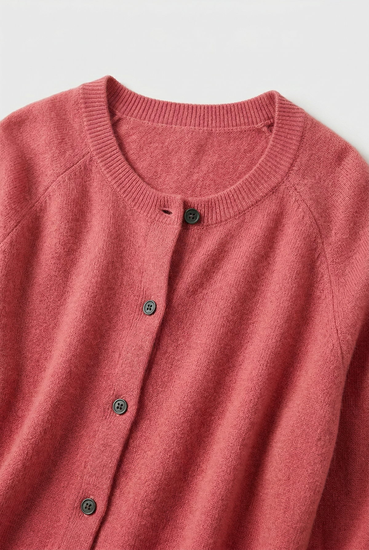 Ella Women Fine Knit Raglan Sleeve Cardigan, colour: Pink