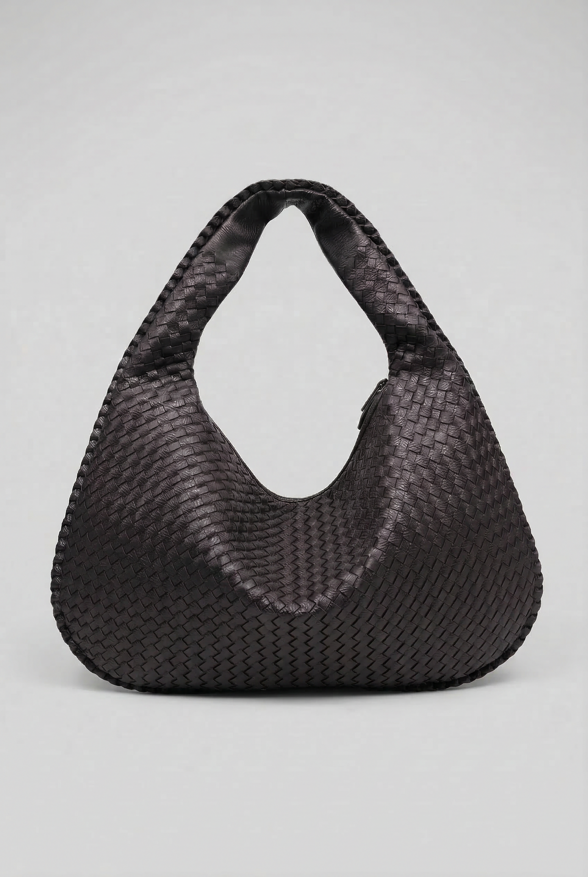 Harriet Women Large Woven Hobo Bag, colour: Black