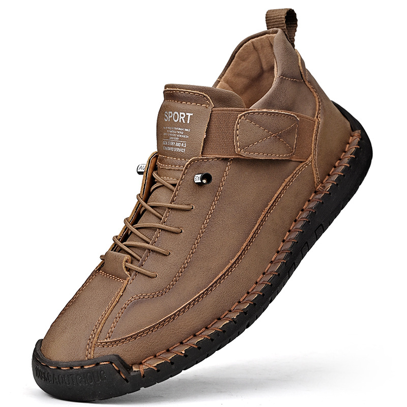 Billie Women Stitched Lace Up Sneakers with Strap, colour: Light Brown