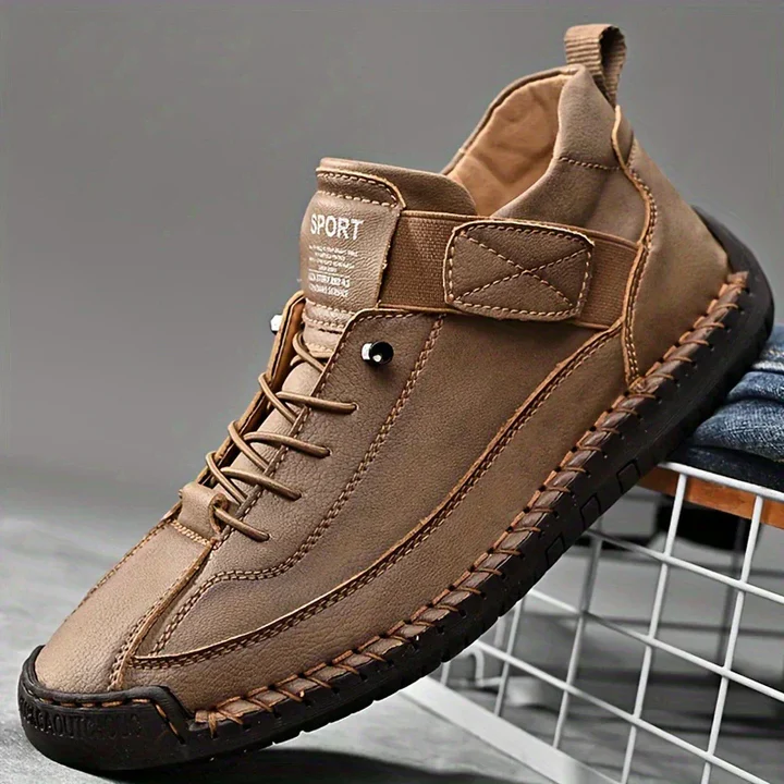 Billie Women Stitched Lace Up Sneakers with Strap, colour: Light Brown