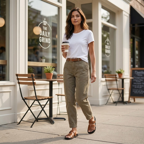 Bonnie Women High Waisted Tapered Utility Pants