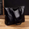 Georgia Women Leather Look Shoulder Tote Bag, colour: Black