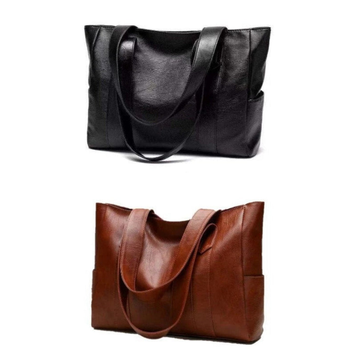 Georgia Women Leather Look Shoulder Tote Bag