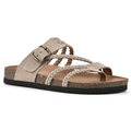 Hannah Women Braided Strap Toe Loop Footbed Sandals, colour: Apricot