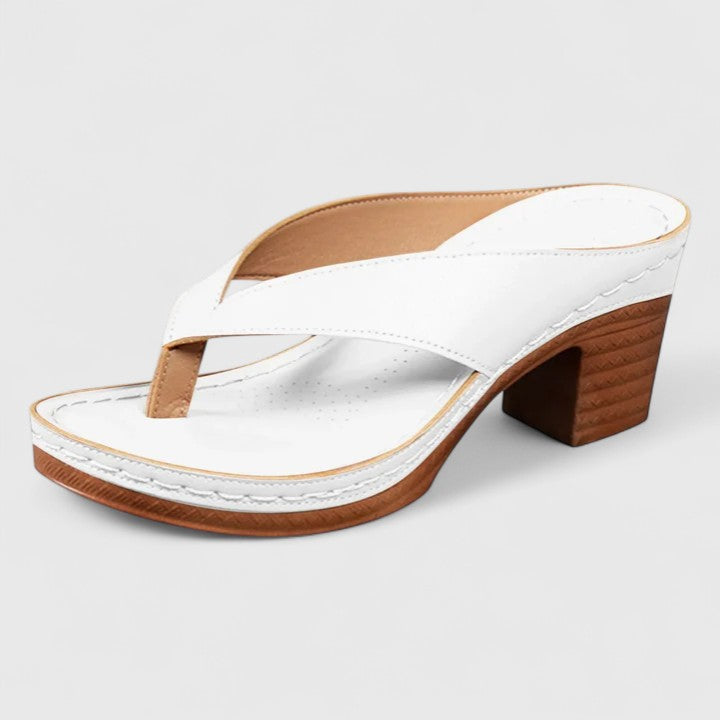 Maggie Women Toe Post Block Heel Sandals