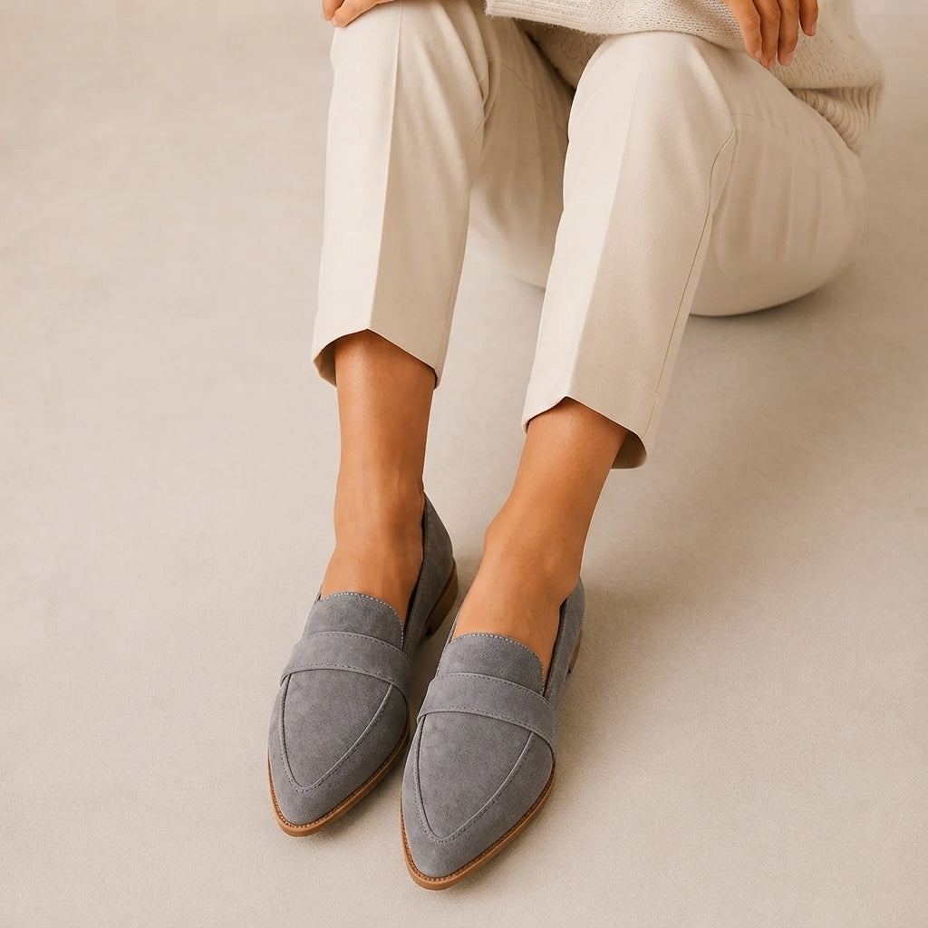 Margot Women Pointed Toe Penny Strap Flat Loafers
