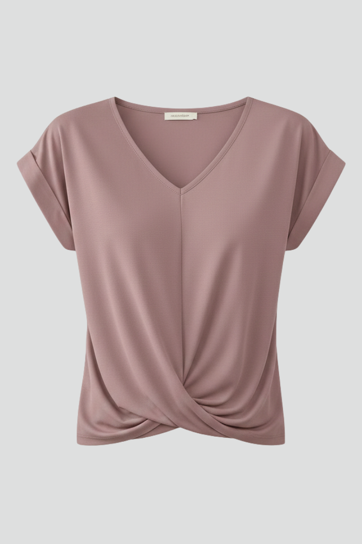 Penny Women Twist Front V Neck Blouse, colour: Pink