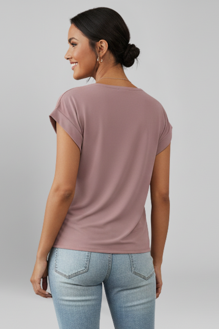 Penny Women Twist Front V Neck Blouse, colour: Pink
